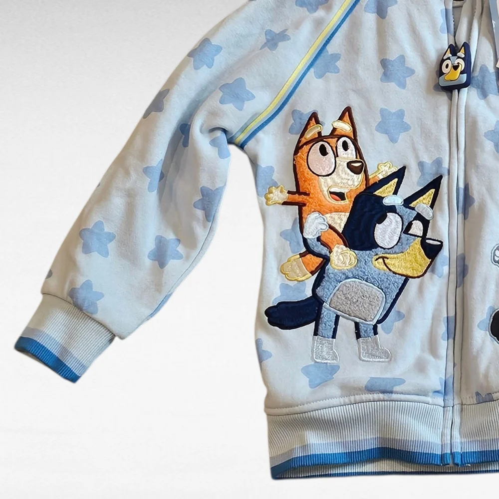Bluey Zip Up Hoodie Jacket Size 6